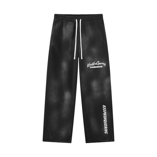 Unisex Sunfade KeepKonQuering Wide Leg Fleece Sweatpants