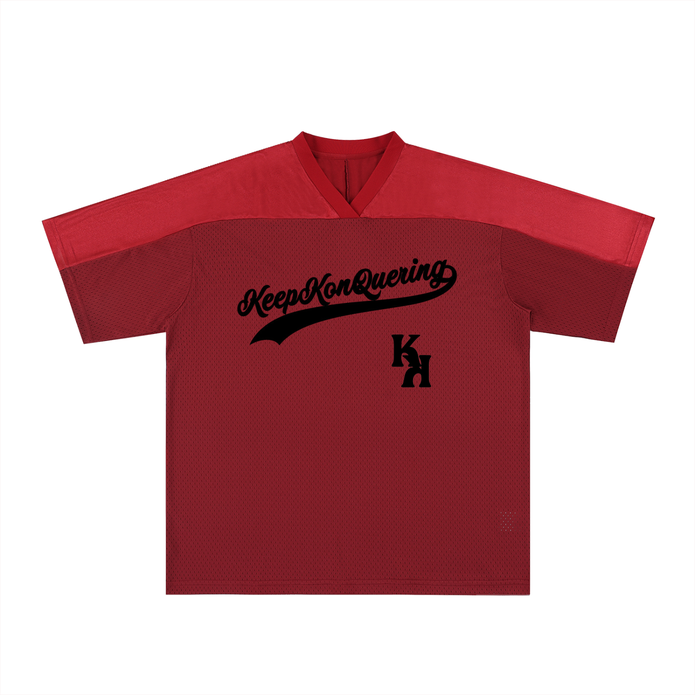 KeepKonQuering Oversized Mesh  V-Neck Jersey