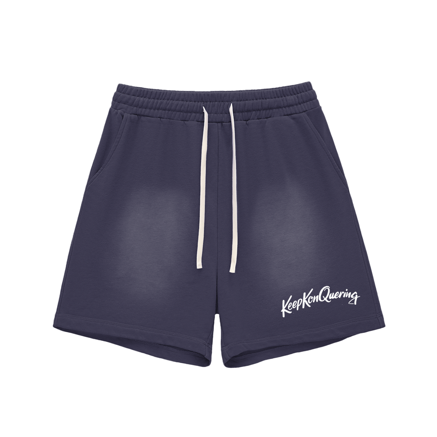 Sun Fade Raw Edge Cotton Shorts