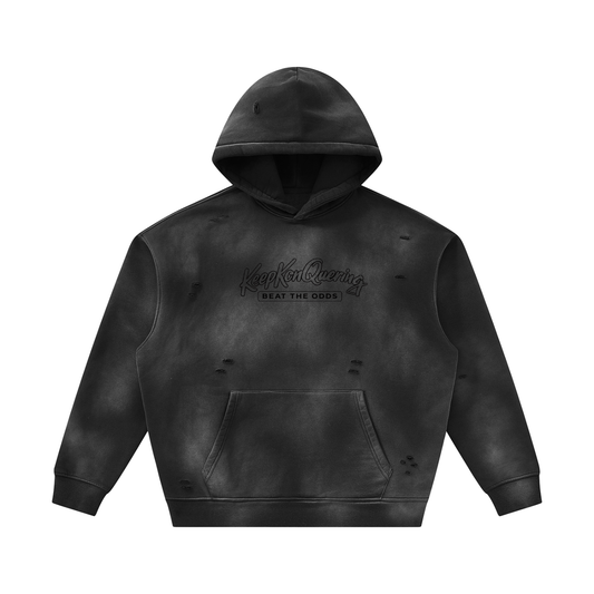 Unisex Sunfade KeepKonQuering Frayed Fleece Hoodie