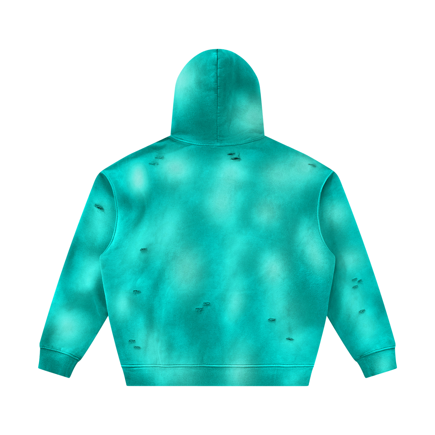 Unisex Sunfade KeepKonQuering Frayed Fleece Hoodie
