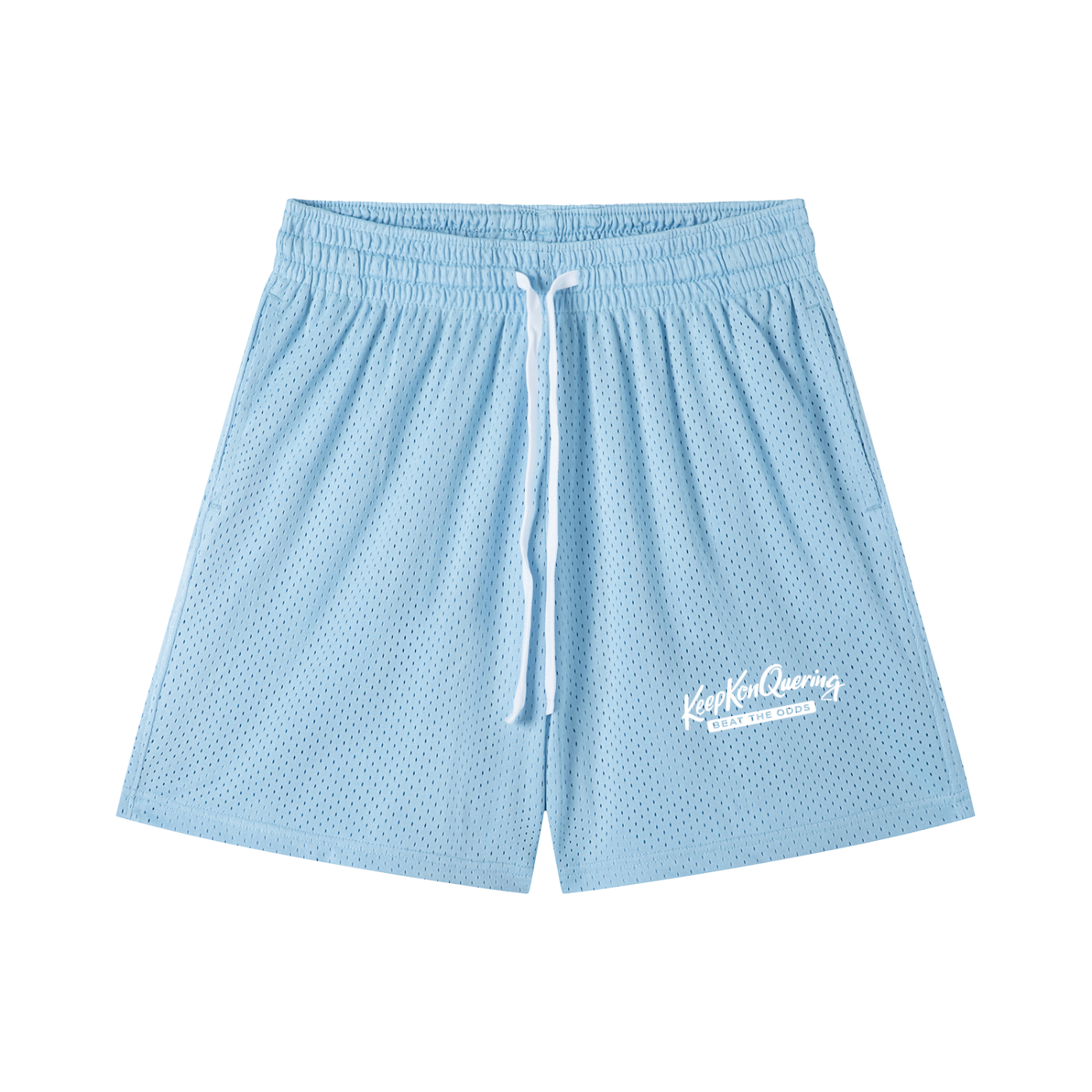 KeepKonQuering/Slogan Mesh Shorts