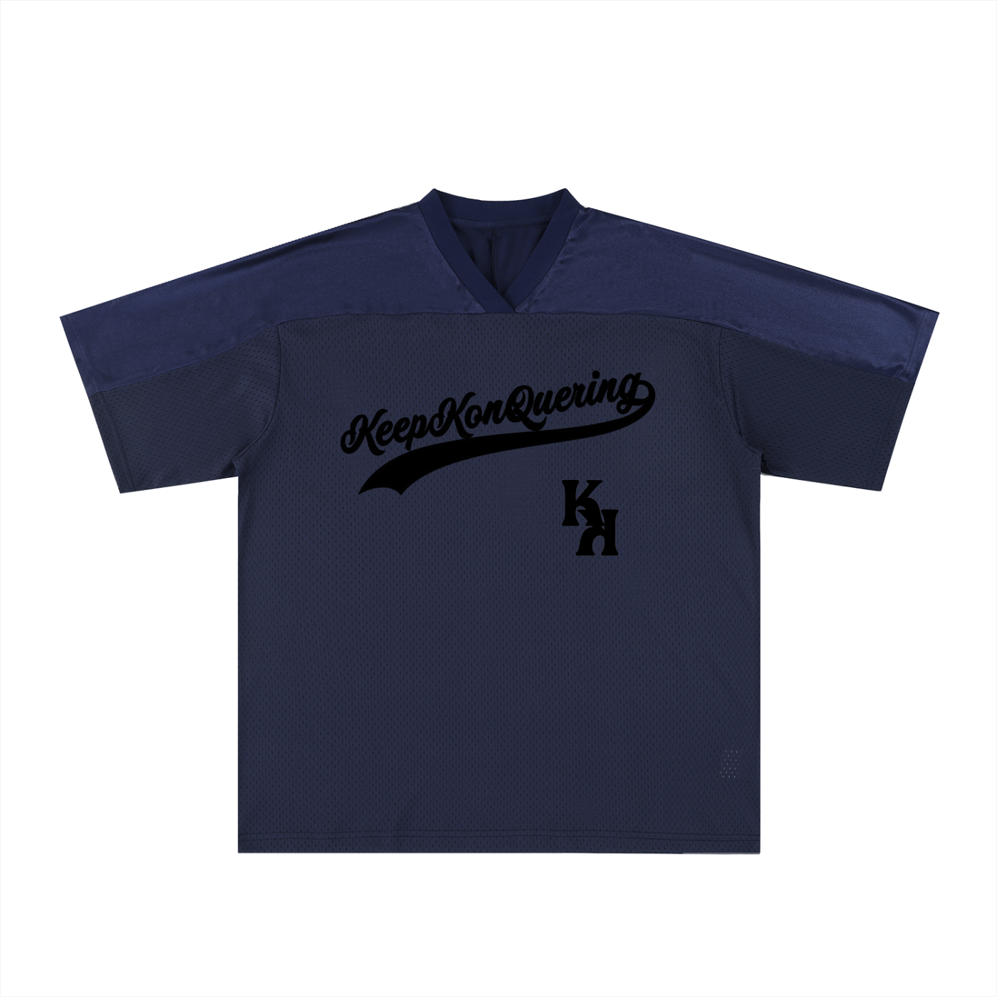 KeepKonQuering Oversized Mesh  V-Neck Jersey
