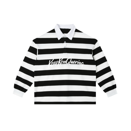 Color Block Stripe Polo Shirt