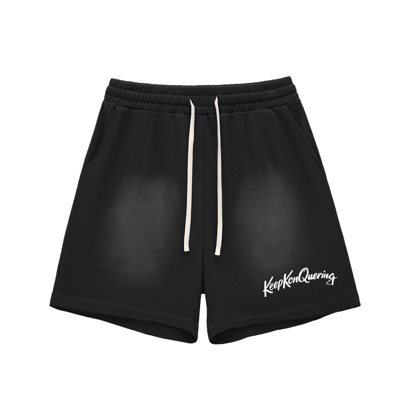 Sun Fade Raw Edge Cotton Shorts