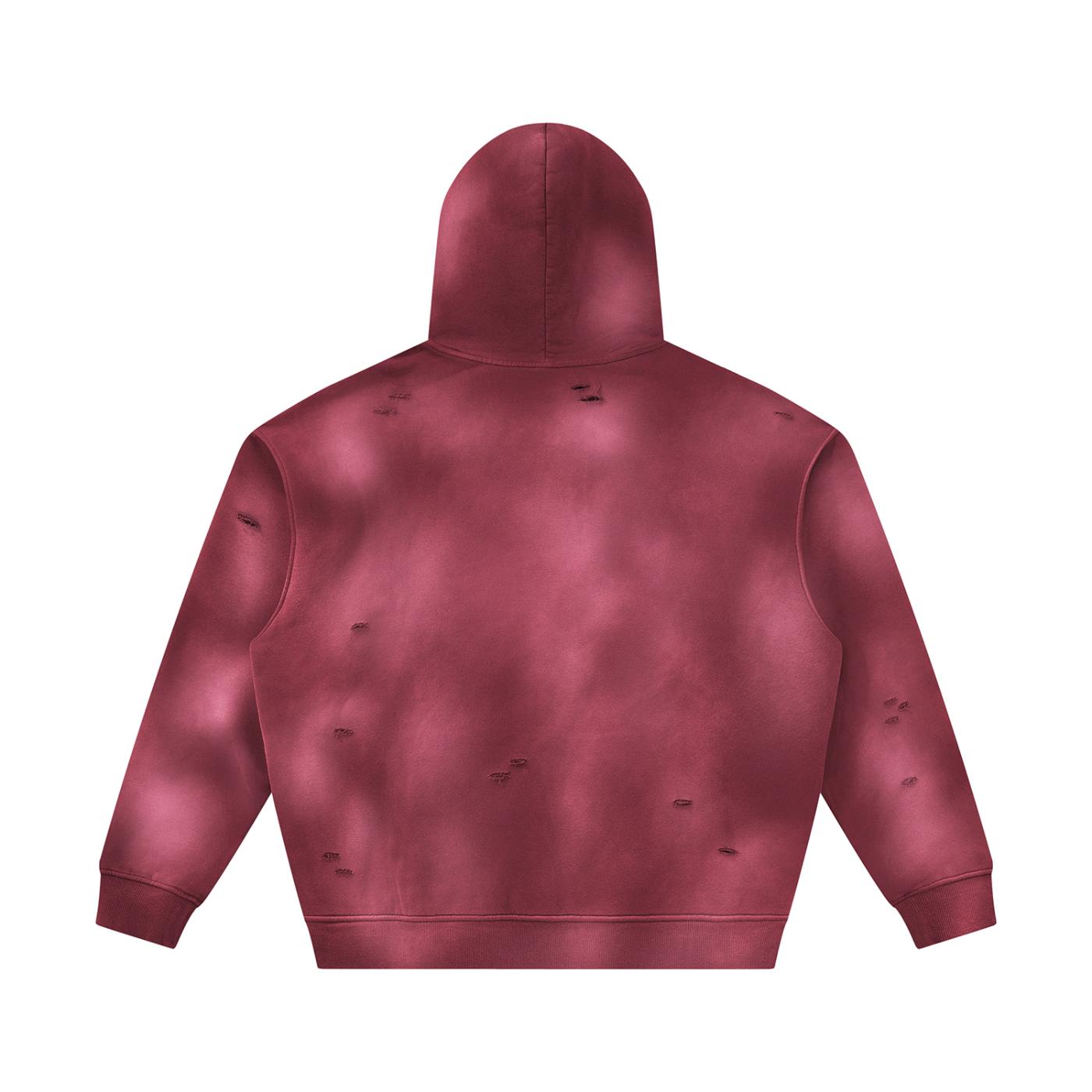 Unisex Sunfade KeepKonQuering Frayed Fleece Hoodie