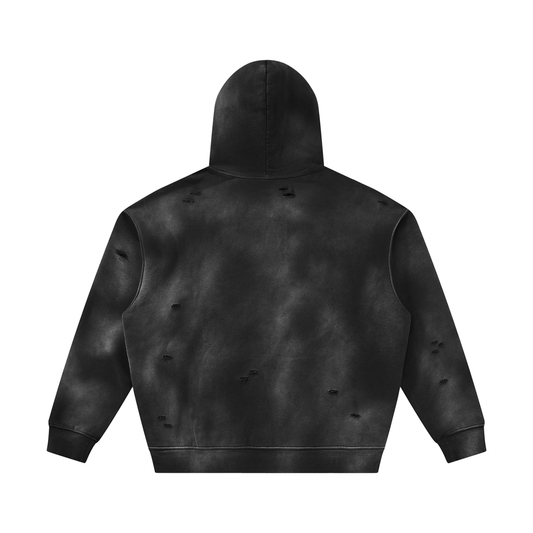Unisex Sunfade KeepKonQuering Frayed Fleece Hoodie