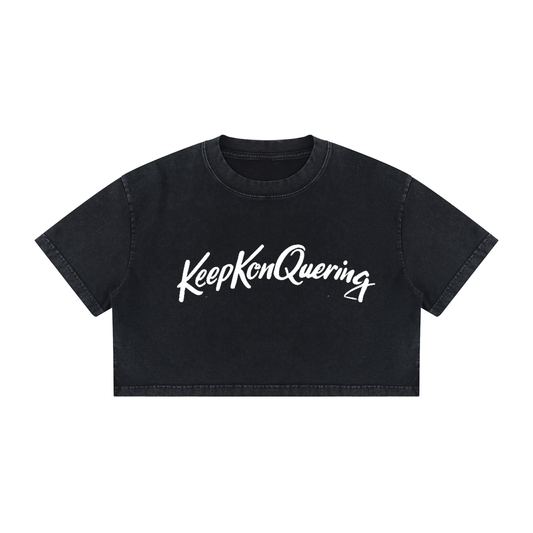 KeepKonQuering Women's Cotton Crop Tee