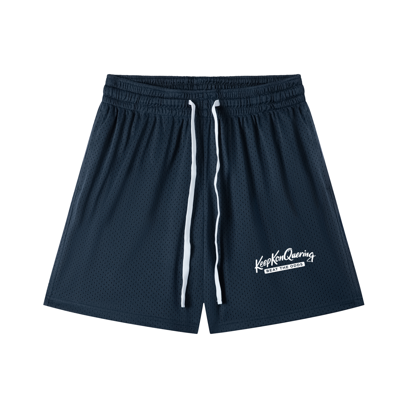 KeepKonQuering/Slogan Mesh Shorts