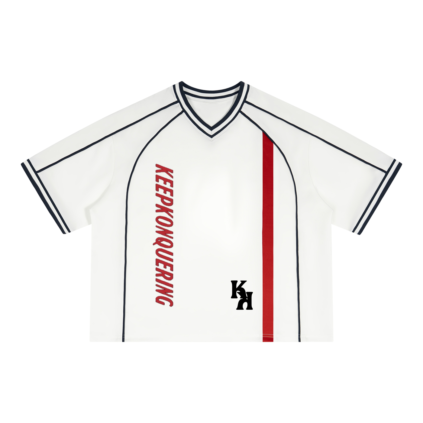 Unisex Boxy V-Neck KeepKonQuering/K’s Soccer Jersey