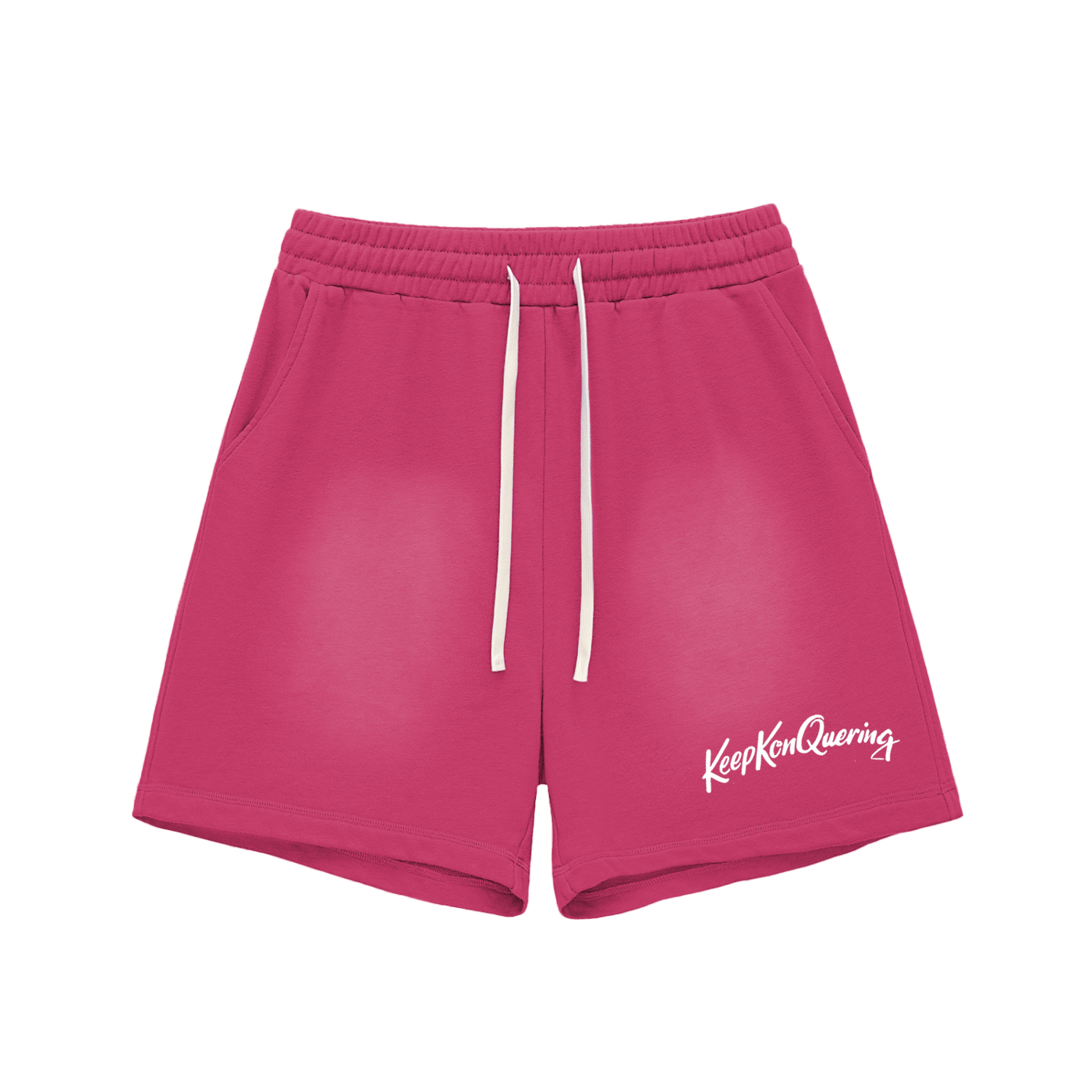 Sun Fade Raw Edge Cotton Shorts