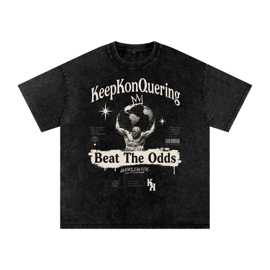 KeepKonQuering Worldwide Washed Oversized Graphic Tee