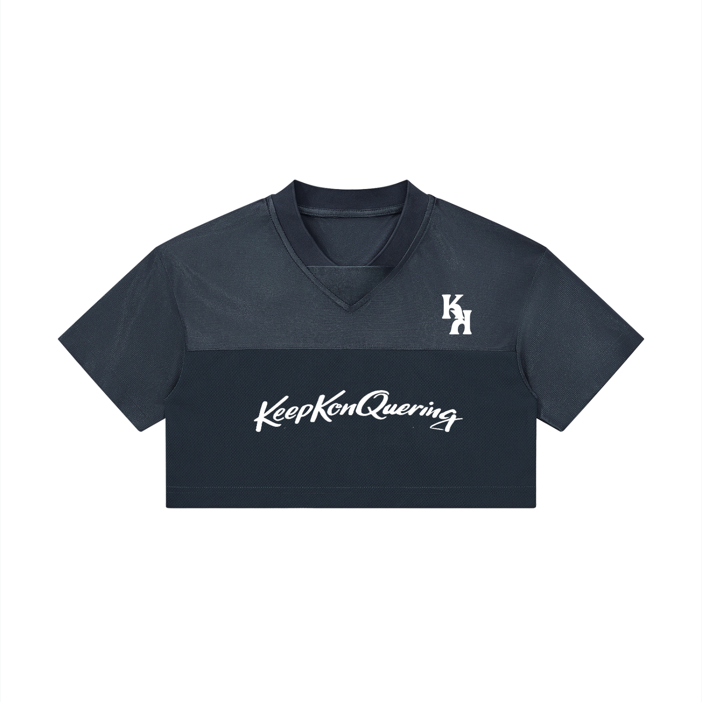 Women’s KeepKonQuering/Slogan Cropped V-Neck Jersey