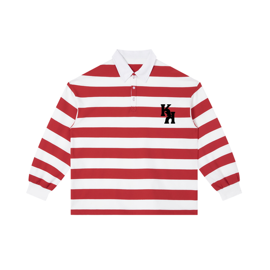 Color Block Stripe Polo Shirt