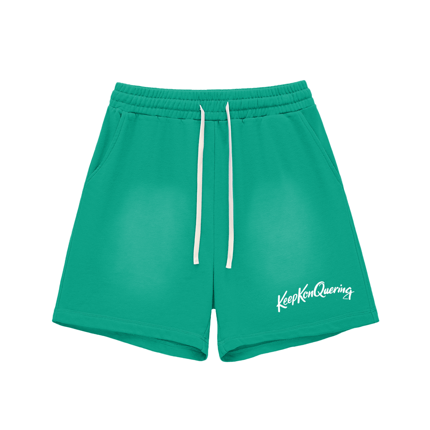 Sun Fade Raw Edge Cotton Shorts