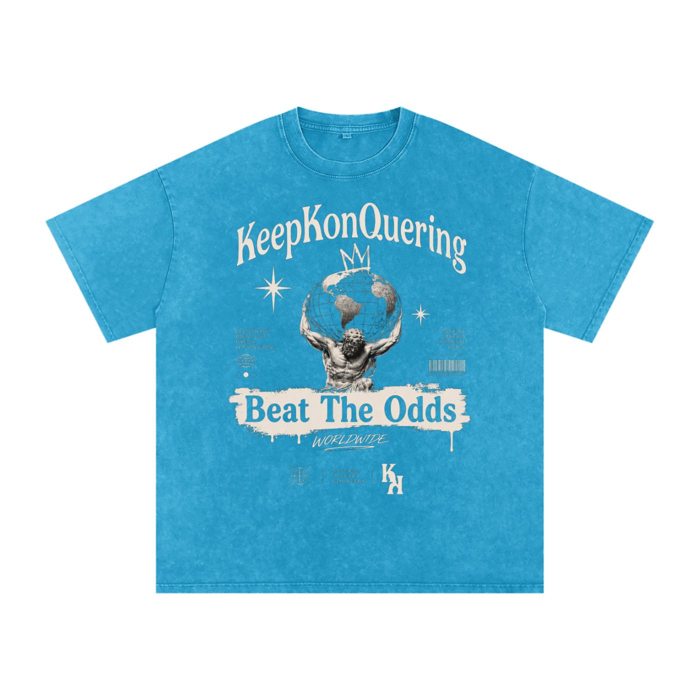 KeepKonQuering:BTO Washed Oversized Cotton Graphic Tee