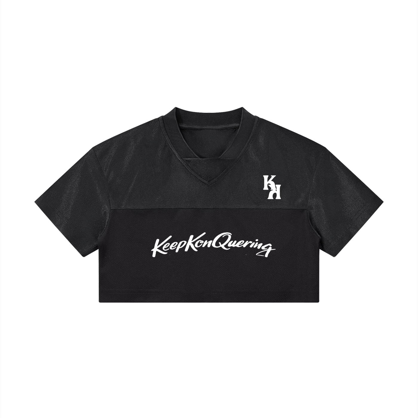 Women’s KeepKonQuering/Slogan Cropped V-Neck Jersey