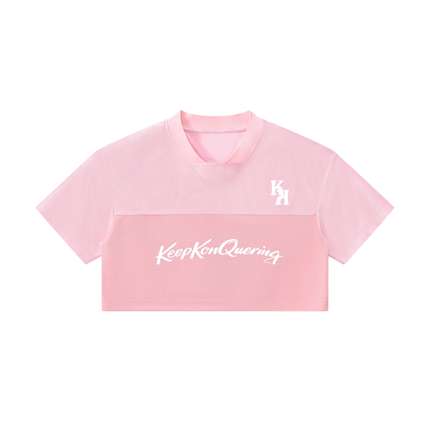 Women’s KeepKonQuering/Slogan Cropped V-Neck Jersey