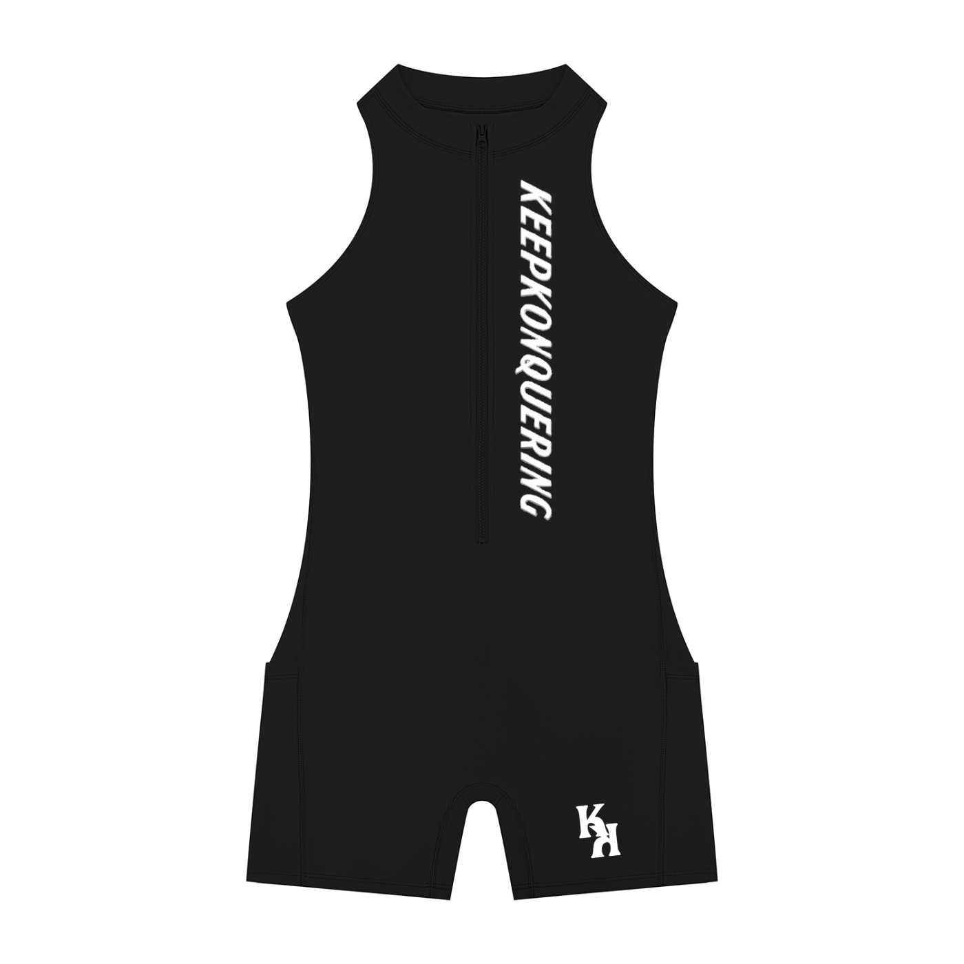 Women’s KeepKonQuering Quarter-Zip Yoga Romper
