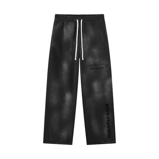 Unisex Sunfade KeepKonQuering Wide Leg Fleece Sweatpants