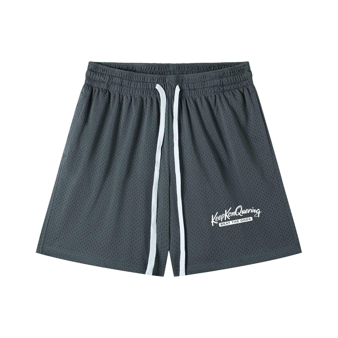 KeepKonQuering/Slogan Mesh Shorts