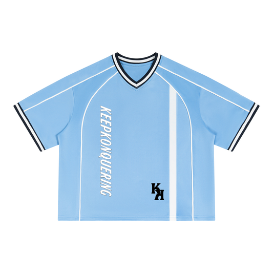 Unisex Boxy V-Neck Soccer KeepKonQuering/K’s Jersey