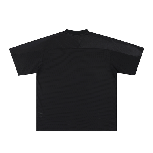 Oversized Mesh KeepKonQuering V-Neck Jersey