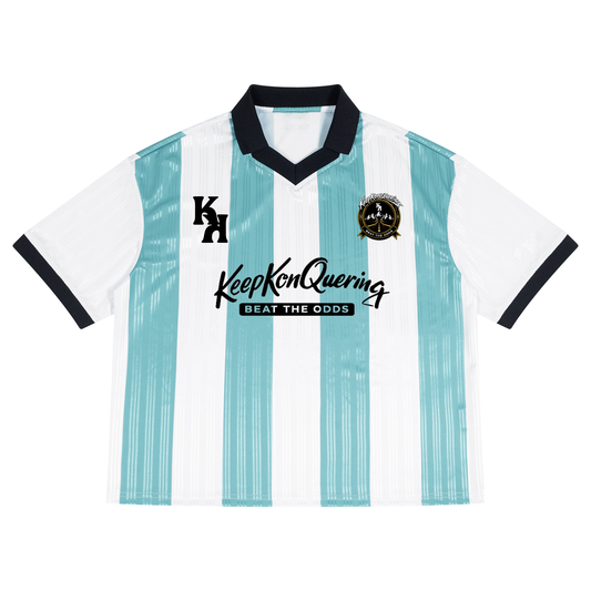 Unisex Boxy Striped KeepKonQuering Soccer Jersey