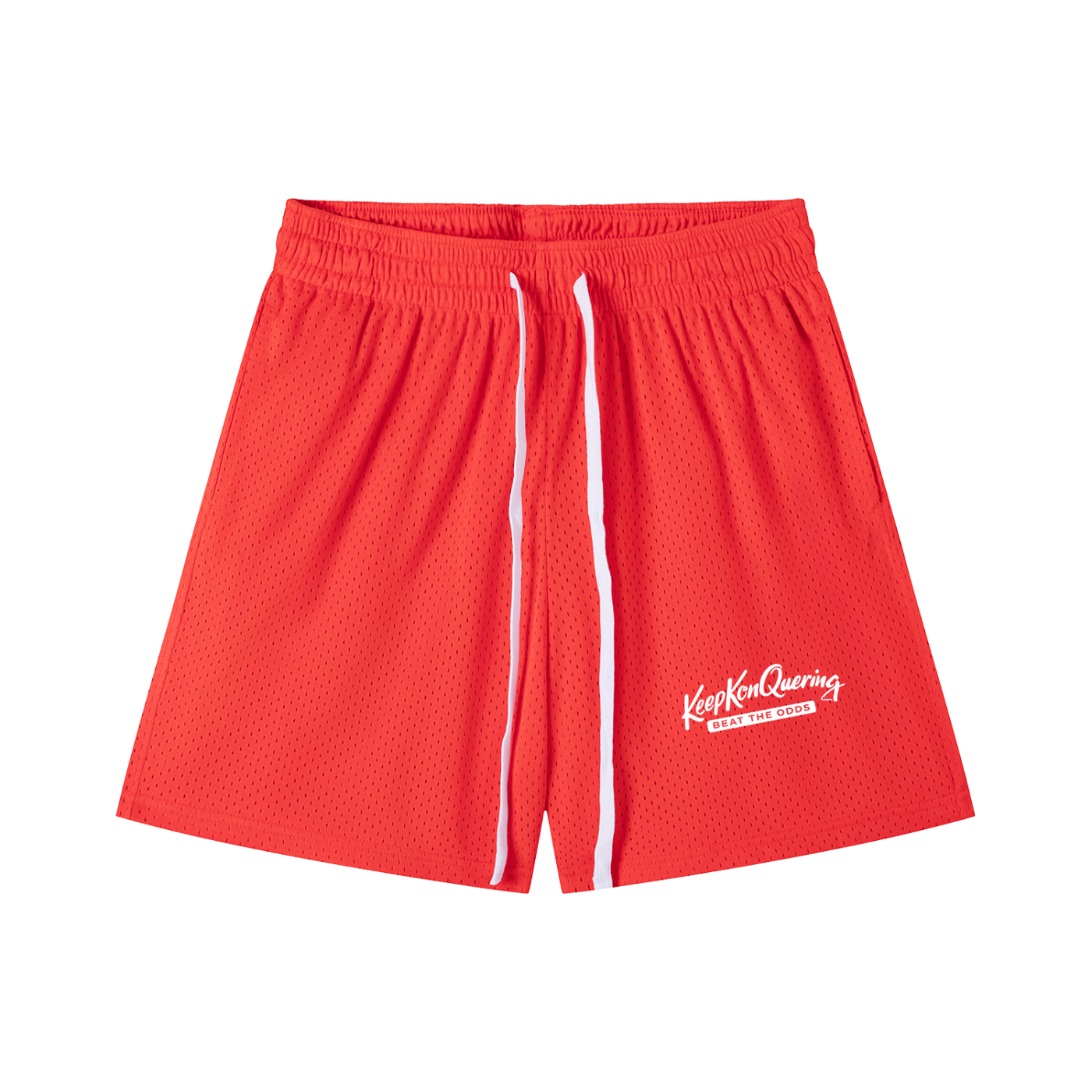 KeepKonQuering/Slogan Mesh Shorts