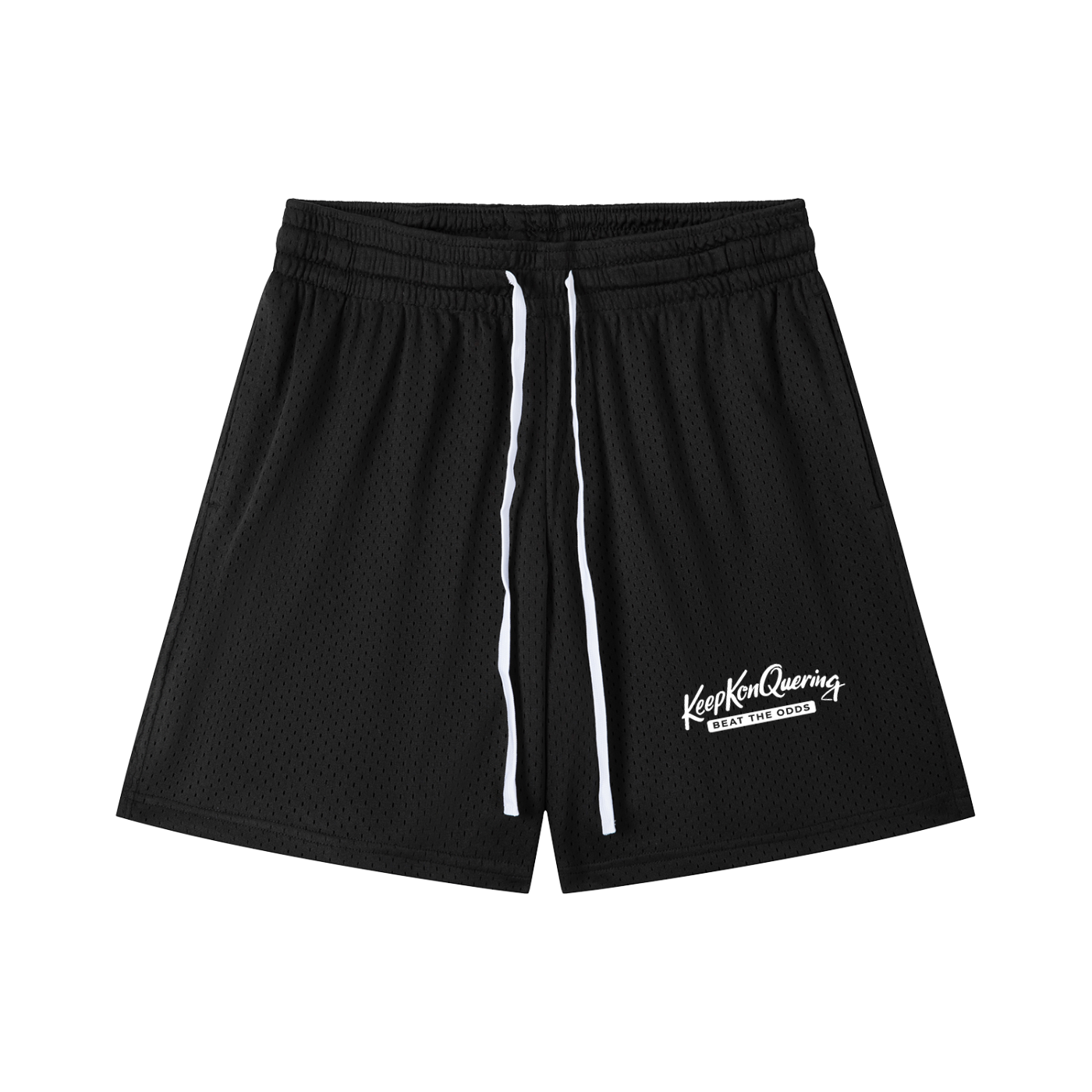 KeepKonQuering/Slogan Mesh Shorts