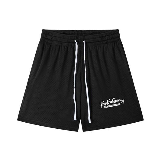 KeepKonQuering/Slogan Mesh Shorts