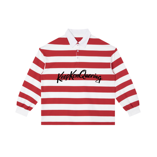 Color Block Stripe Polo Shirt